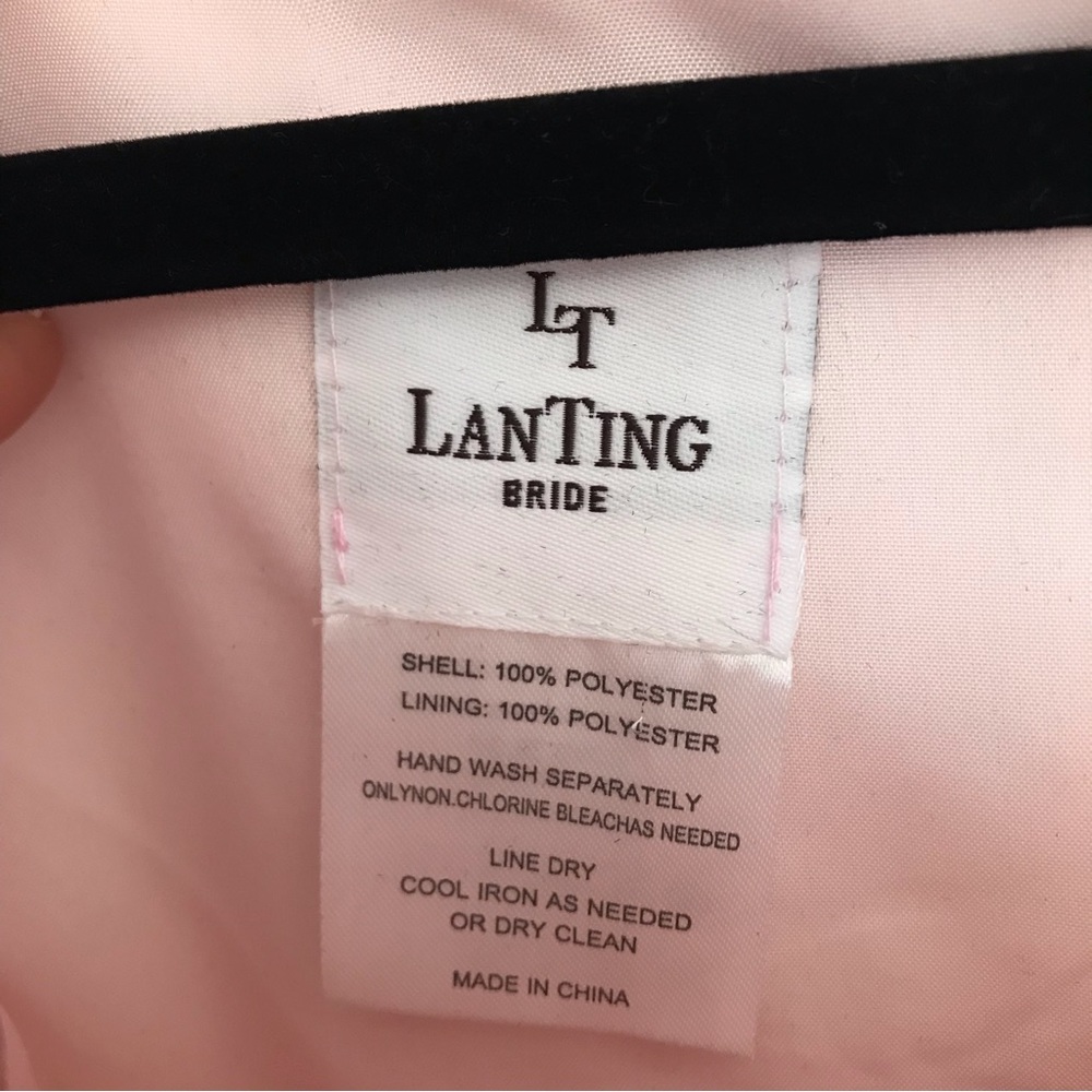NWT Lanting Bride Pink Satin Dress - Picture 9 of 12